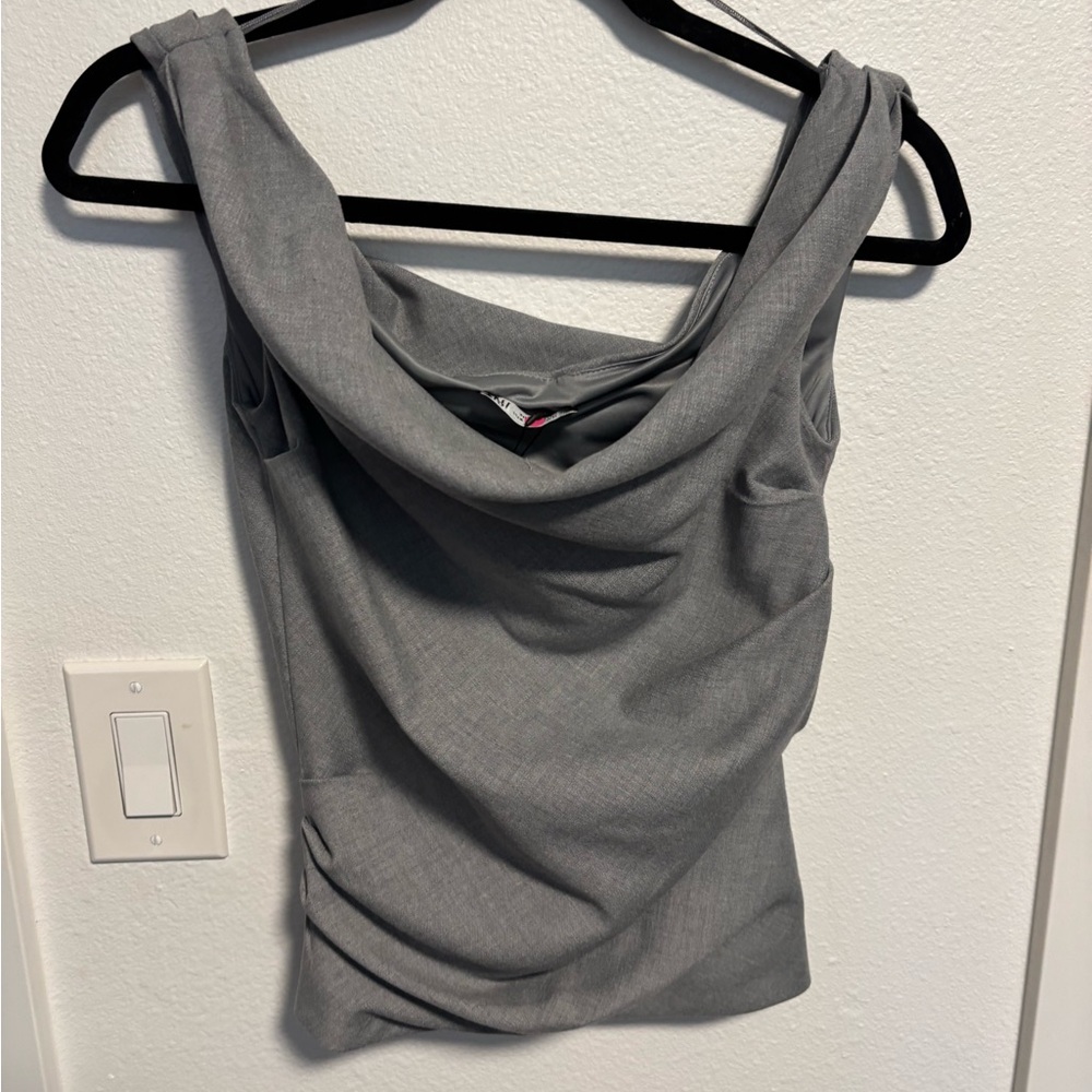 Gray Sleeveless Top
